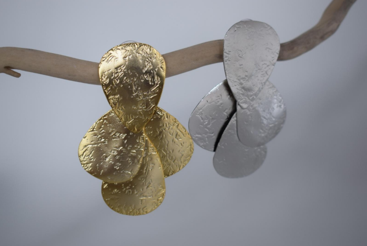 Calypso Earrings – Greek Hammered Jewelry – 18K Gold or Silver Plated