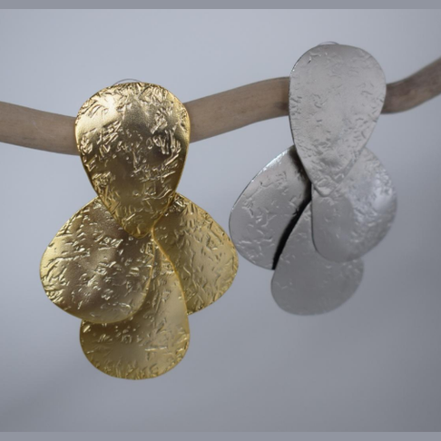 Calypso Earrings – Greek Hammered Jewelry – 18K Gold or Silver Plated