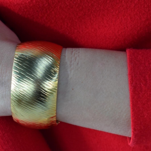 Thalassa bracelet, hammered design, Greek hammered jewelry, handmade, available in 18K gold plated or silver plated