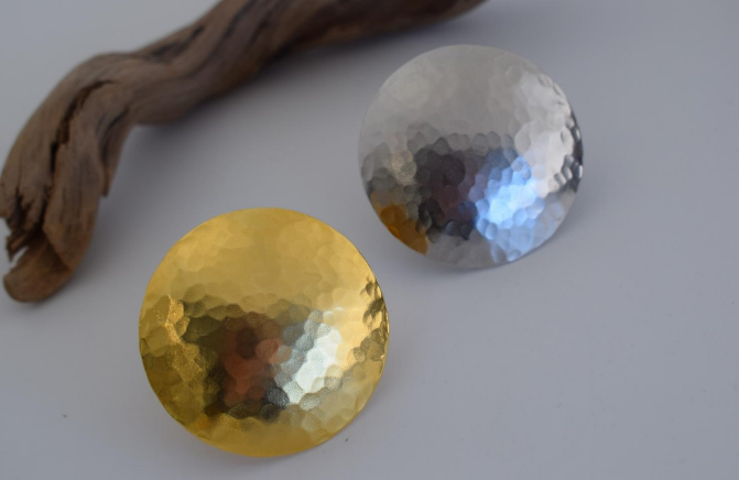 Helios ring – Greek hammered jewelry in 18K gold plated, silver plated, and rose gold plated finish