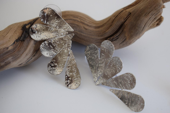 Achivada Earrings – Greek Hammered Jewelry – 18K Gold or Silver Plated