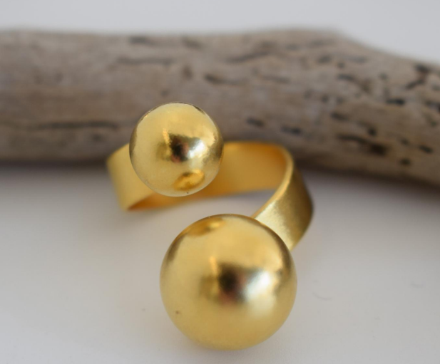CF Fashion Don Joyelli Greek Handmade 18k Gold Plated Ring for Women N1589