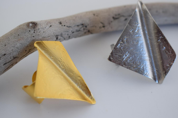 Ikaros Ring – Greek hammered jewelry – 18K gold or silver plated