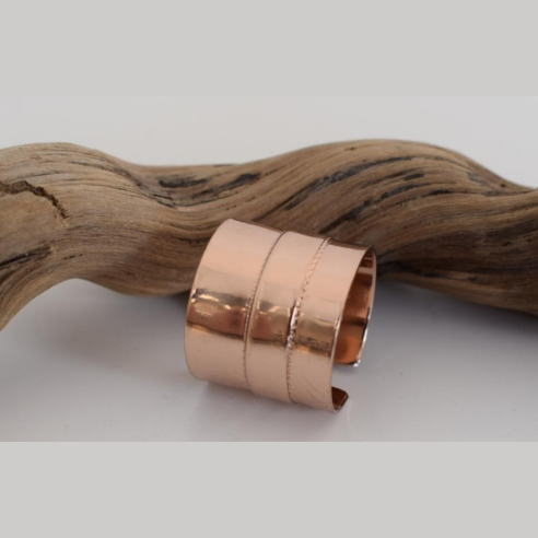 Samos Ring – Greek hammered jewelry – 18K gold or silver plated – hammered double band design