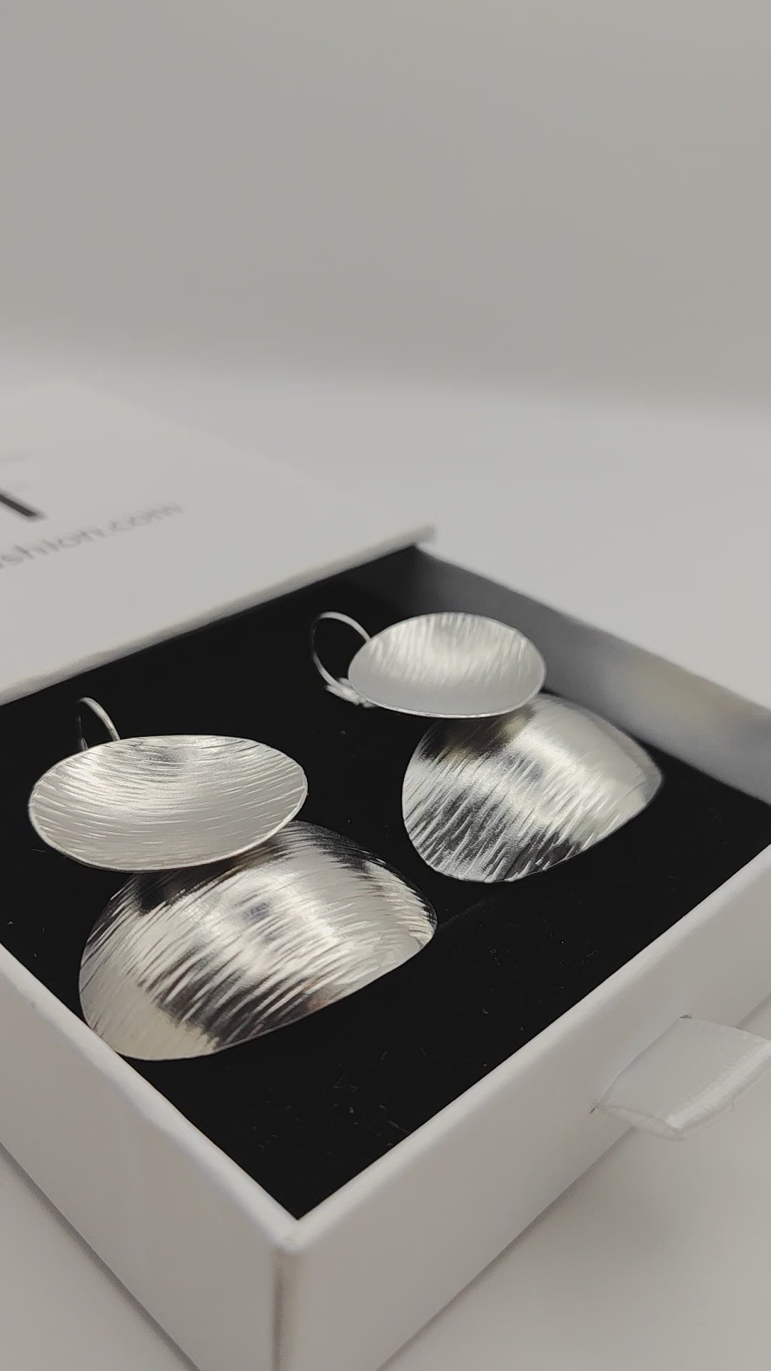 earrings greek hammered jewelry 18k gold or silver plated double disc design