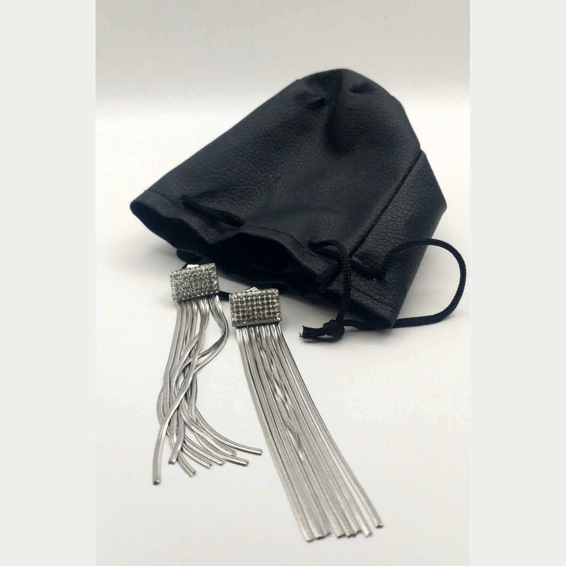 Glam Chain Stainless Steel Tassel Earrings