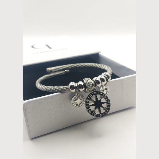 Stainless Steel Zodiac Charm Bracelet