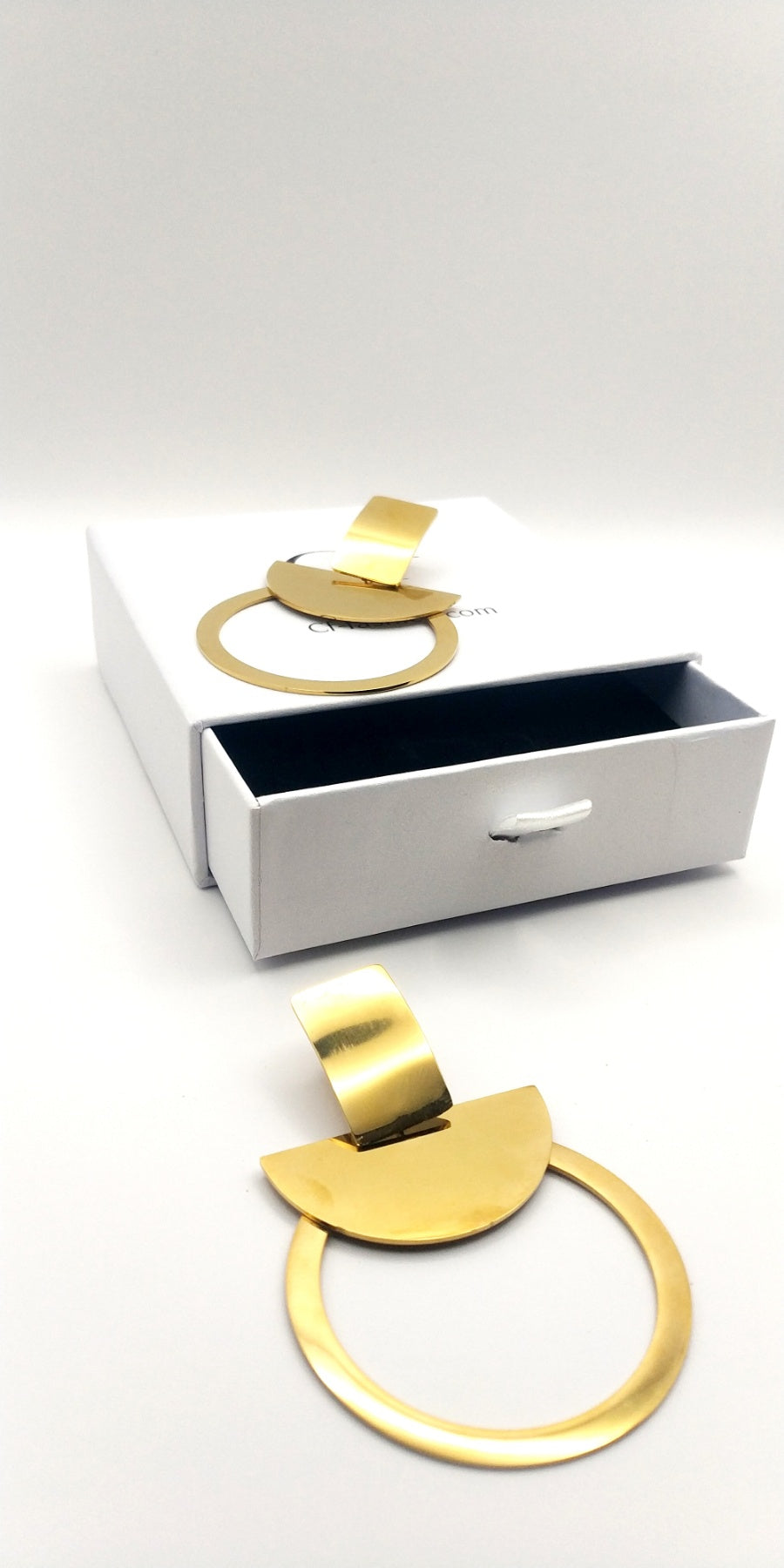 Sculptural Gold Stainless Steel Statement Earrings