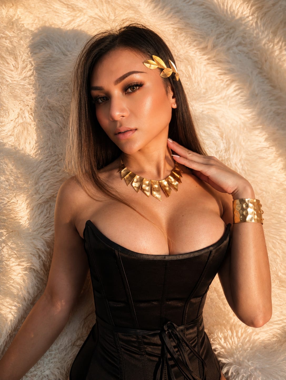 Kion Necklace – Handmade Greek Hammered Jewelry – 18K Gold or Silver Plated - N1493 - CF fashion
