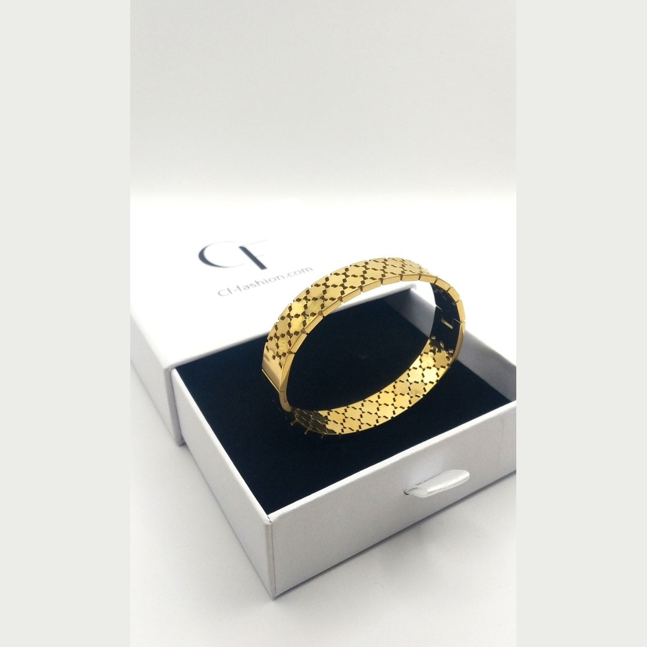 Bracelet 18K Gold-Plated Stainless Steel Geometric Cuf SSB017 Cffashion