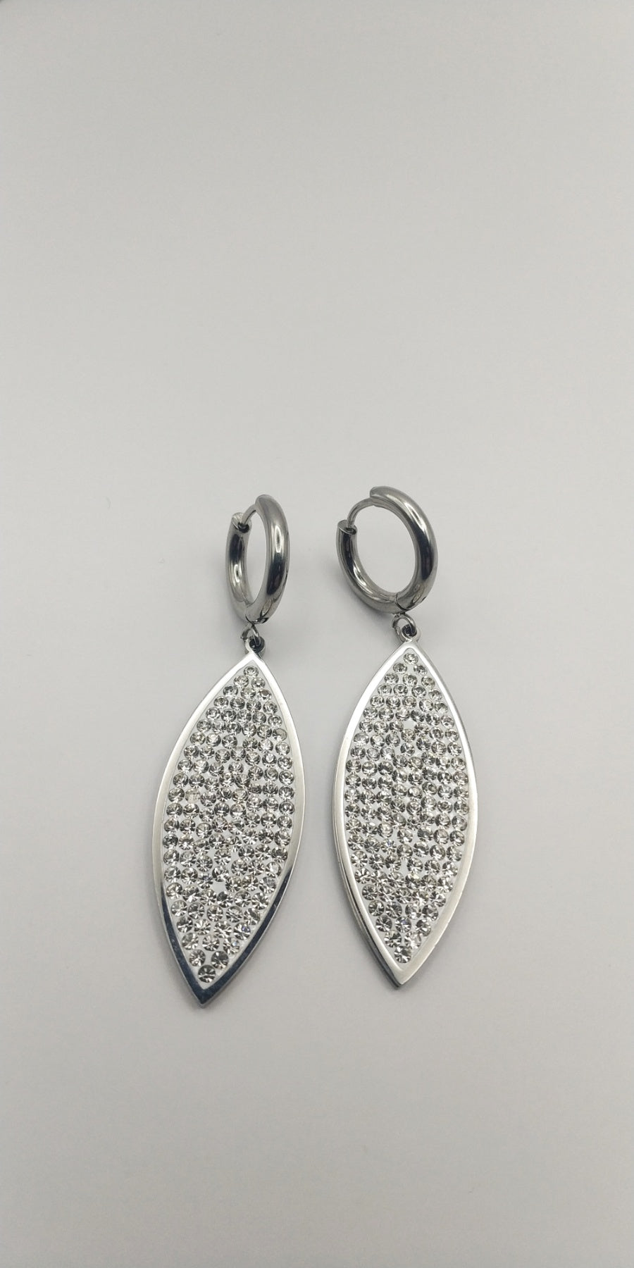 Crystal Marquise Stainless Steel Dangle Earrings