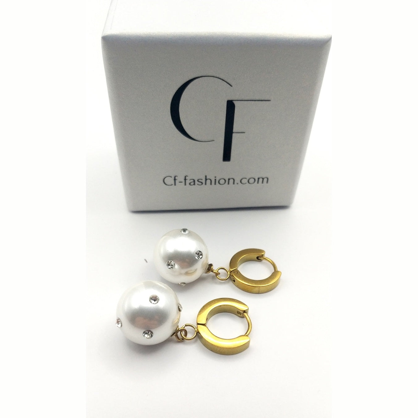 Pearl Drop Stainless Steel Earrings