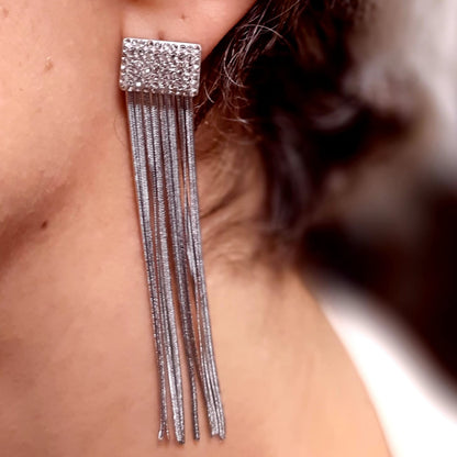 Glam Chain Stainless Steel  Waterfall Earrings