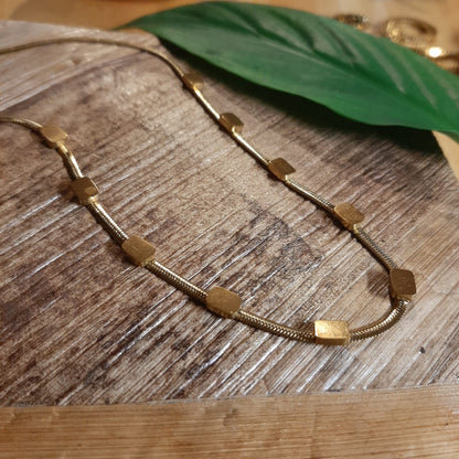 Gold Stainless Steel Necklace – Sleek, Tarnish-Resistant Elegant Chain 