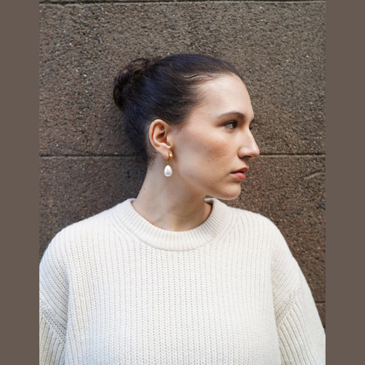 Elegant Stainless Steel Pearl & Crystal Drop Earrings – Gold or Silver Finish - SSE 012 - CF fashion