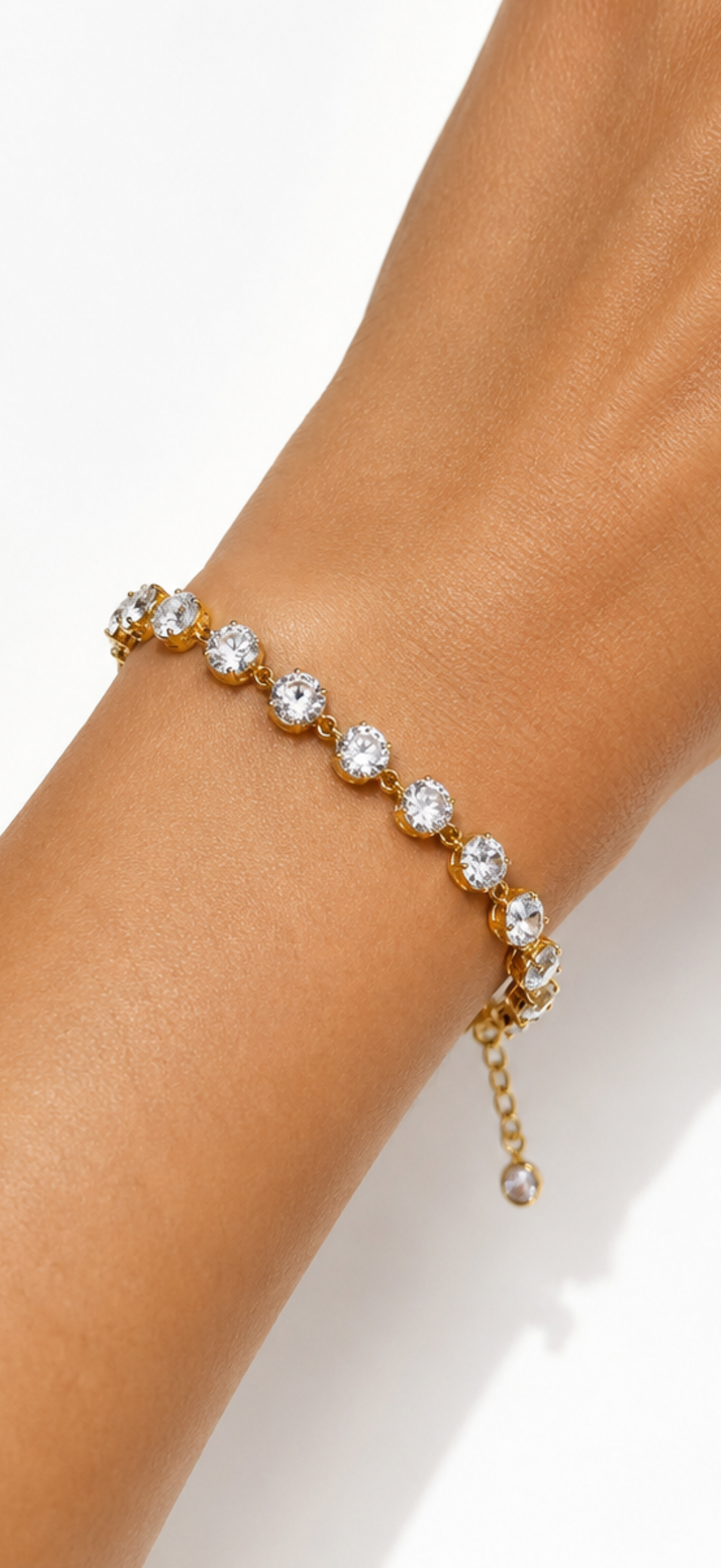 CF Aura Tennis Bracelet  Stainless Steel & Zircon | Gold & Silver