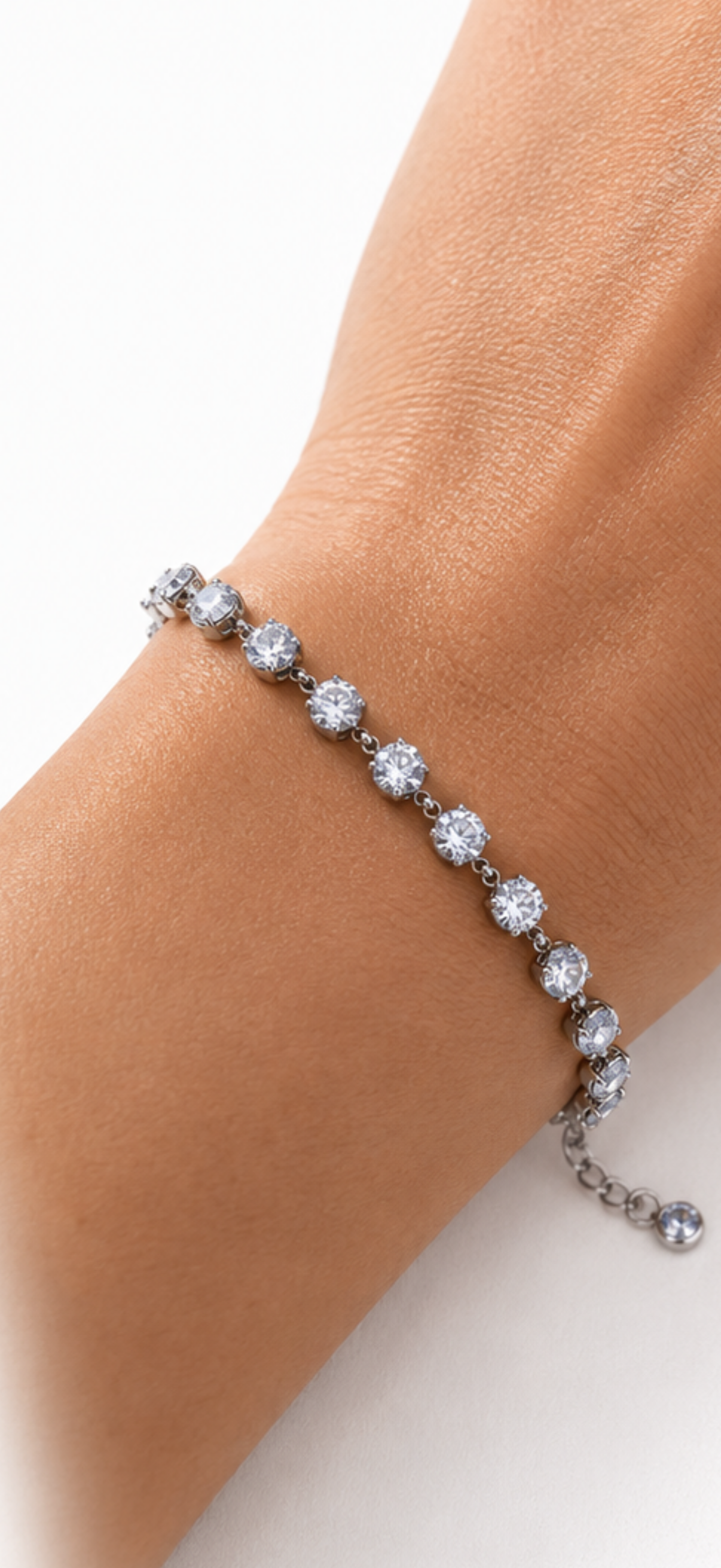 CF Aura Tennis Bracelet  Stainless Steel & Zircon | Gold & Silver