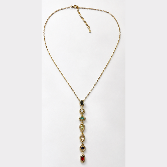 Colorful Zirconia Pendant Necklace