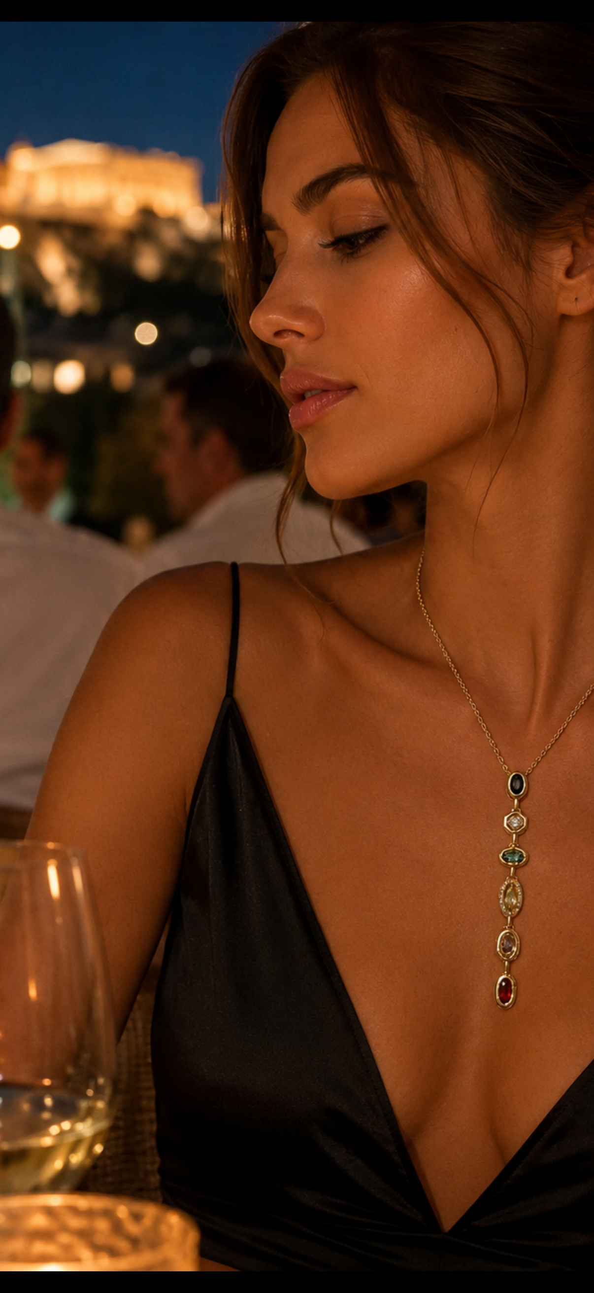 Colorful Zirconia Pendant Necklace