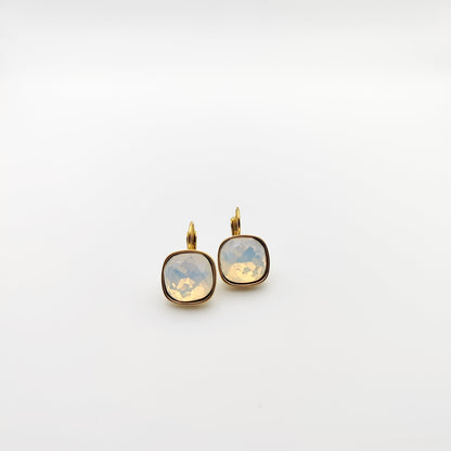 Hypoallergenic Stainless Steel Crystal Earrings ice white