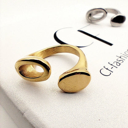  Minimalist Cyclades Open Size Ring – Hypoallergenic Steel 