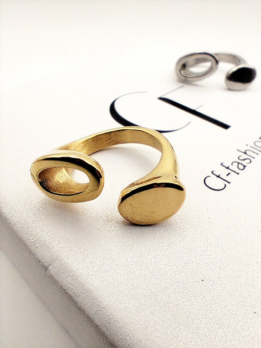  Minimalist Cyclades Open Size Ring – Hypoallergenic Steel 