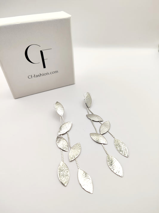 Phyllon Earrings – Greek Hammered Jewelry – 18K Gold or Silver Plated