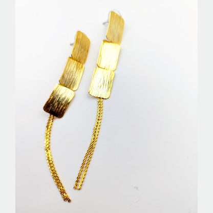 Danae earrings – Greek hammered jewelry – 18K gold or silver plated
