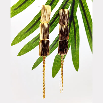 Danae earrings – Greek hammered jewelry – 18K gold or silver plated