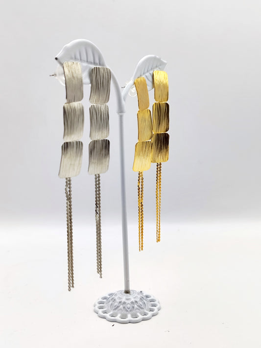 Danae earrings – Greek hammered jewelry – 18K gold or silver plated