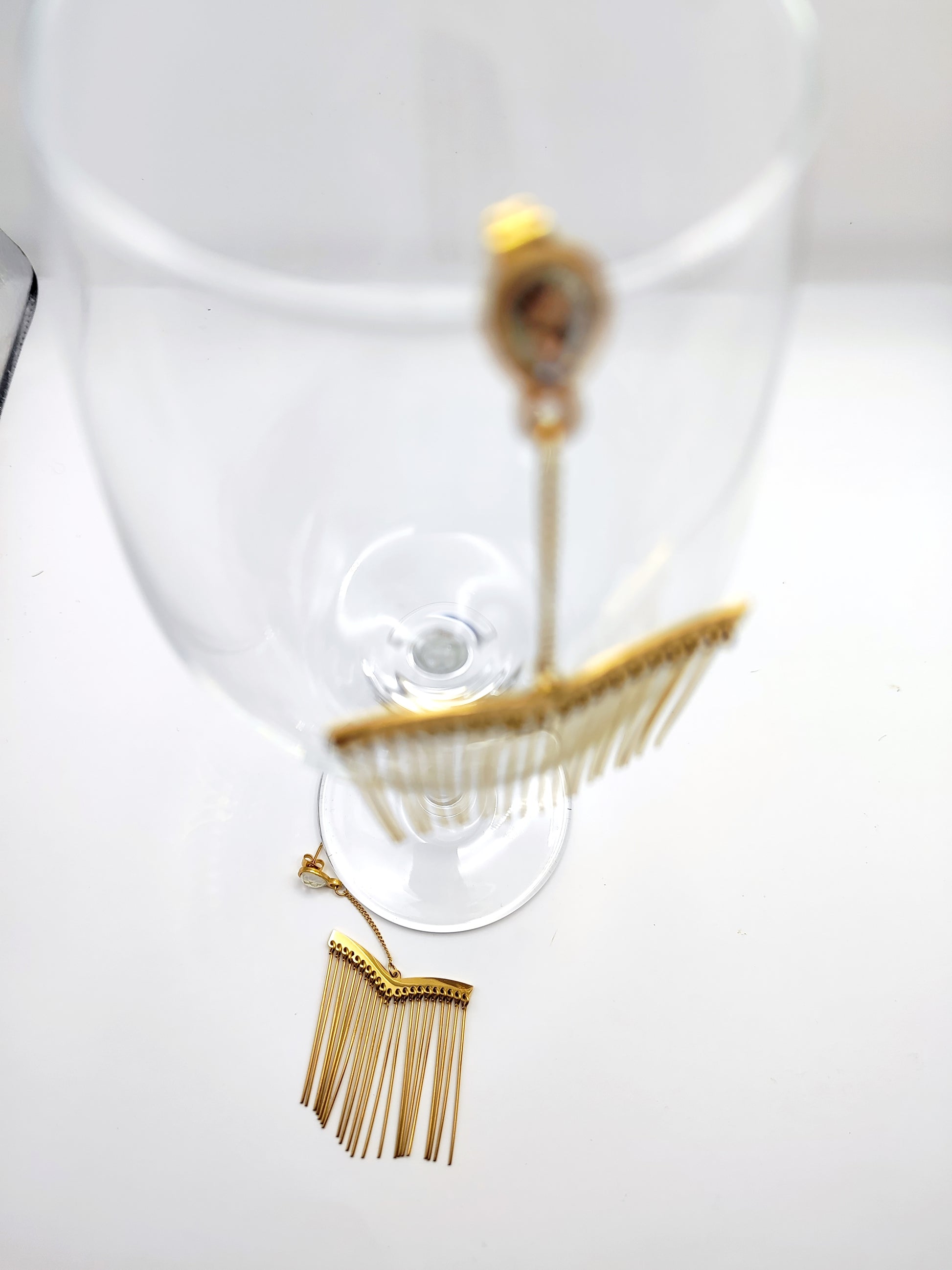 Elegant Fringe Drop Stainless Steel Earrings – Graceful Movement & Style 
