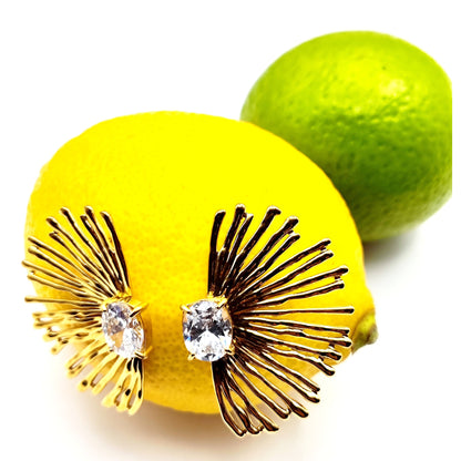 Starburst Stainless Steel Earrings – Bold, Modern & Hypoallergenic