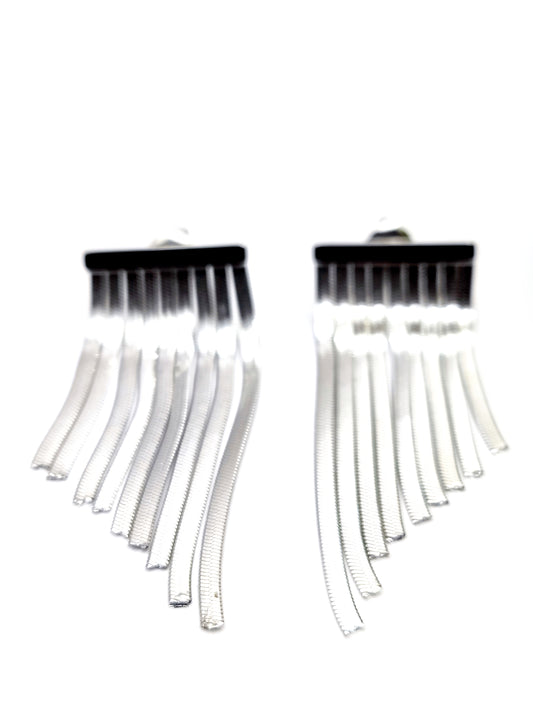 Parallel Chain Drop Earrings – Minimalist Stainless Steel, Hypoallergenic