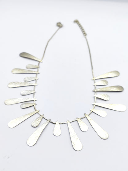 Heliaktida necklace Greek hammered jewelry 18K gold or silver plated sun ray design