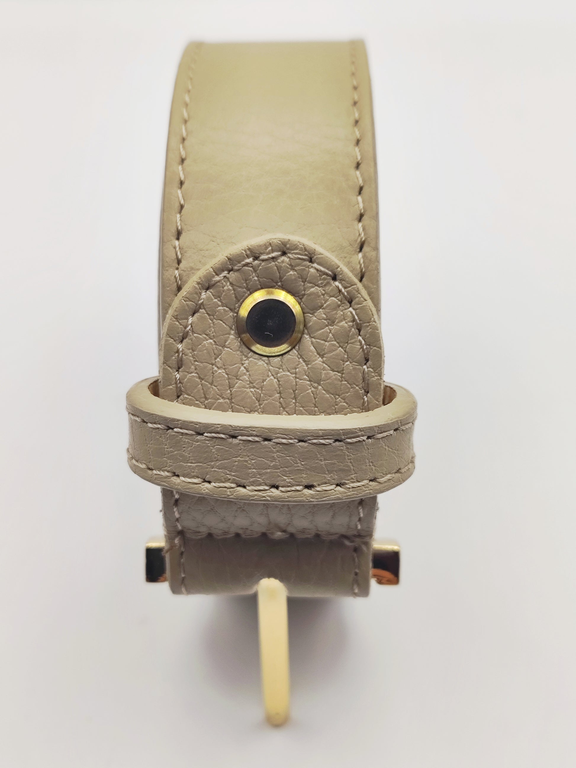 Premium leather belt with silver buckle in lavender, beige, and turquoise – unisex fashion accessory