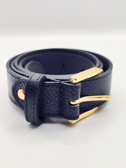 Premium leather belt with silver buckle in lavender, beige, and turquoise – unisex fashion accessory