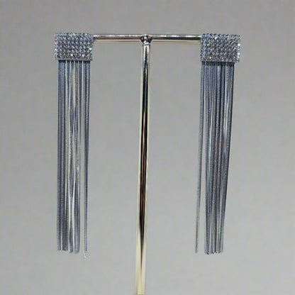 Glam Chain Stainless Steel  Waterfall Earrings – Bold, Elegant & Hypoallergenic - SSE 6 - CF fashion