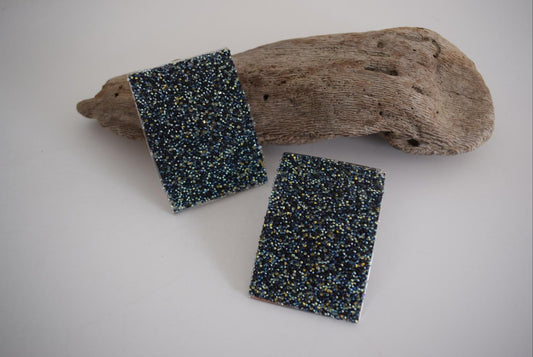 Thyra earrings in handmade Greek hammered jewelry design with fine crystals, available in gold plated and silver plated finishes.