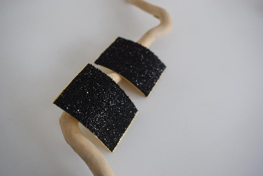 Thyra earrings in handmade Greek hammered jewelry design with fine crystals, available in gold plated and silver plated finishes.