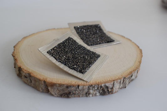 Thyra handmade Greek hammered earrings with fine crystals, available in gold plated and silver plated.