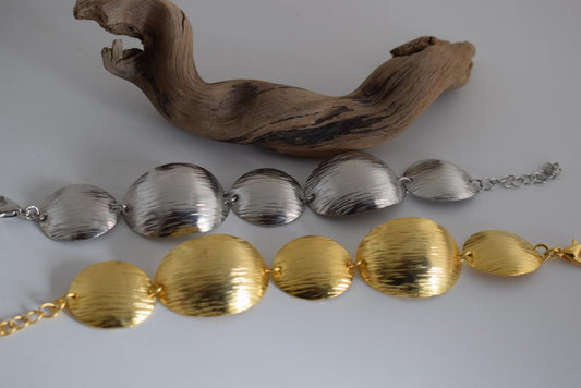 Hermes bracelet – Greek hammered jewelry – 18K gold plated, silver plated, rose gold plated, hammered sphere design