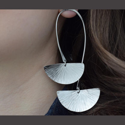 Thalassa earrings – Greek hammered jewelry available in 18K gold plated, 18K silver plated, and rose gold plated
