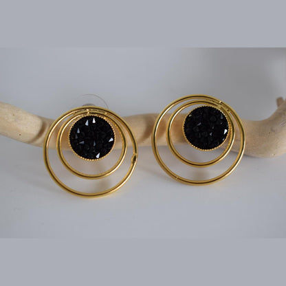 Greek hammered jewelry available in 18K gold plated, 18K silver plated, and crystals