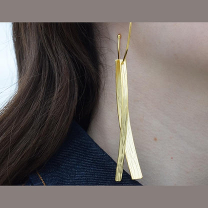 Avgi earrings – Greek hammered jewelry available in 18K gold plated, 18K silver plated, and rose gold plated