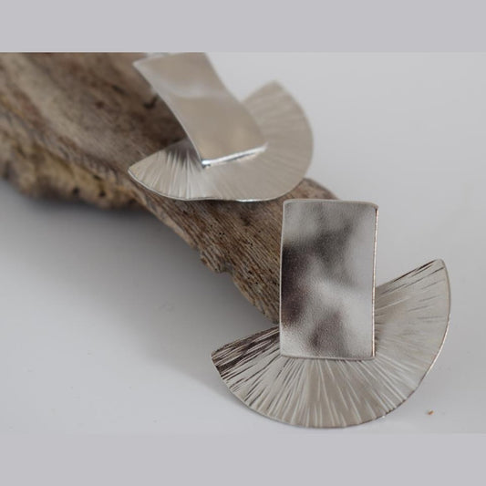 Kochlias earrings – Greek hammered jewelry 18K gold plated, 18K silver plated, and rose gold plated