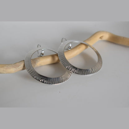 Hermes earrings – Greek hammered jewelry 18K gold plated, 18K silver plated, and rose gold plated