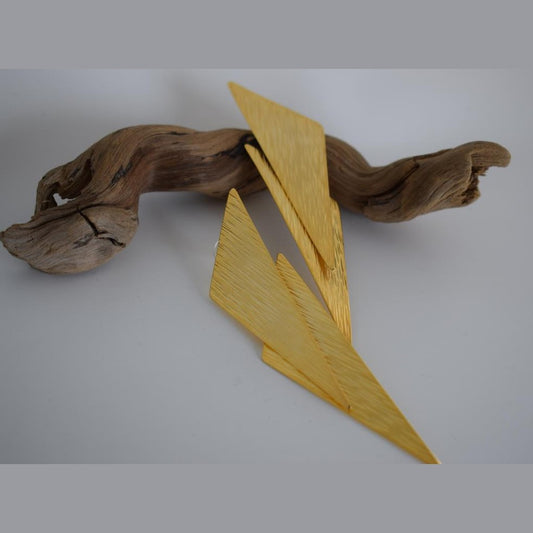 Chitonas earrings – Greek hammered jewelry available in 18K gold plated, 18K silver plated, and rose gold plated