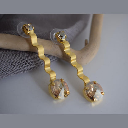Greek hammered jewelry 18K gold plated, also available in silver and crystals
