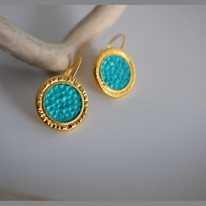 Greek hammered jewelry 18K gold plated, also available in silver and rose gold plating.