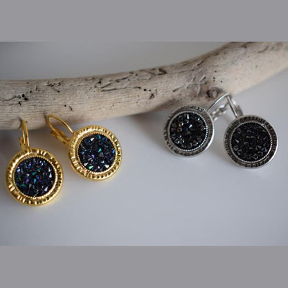 Greek hammered jewelry 18K gold plated, also available in silver and rose gold plating.